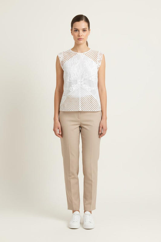 Blouse Dentelle Blanche - Taille M/38