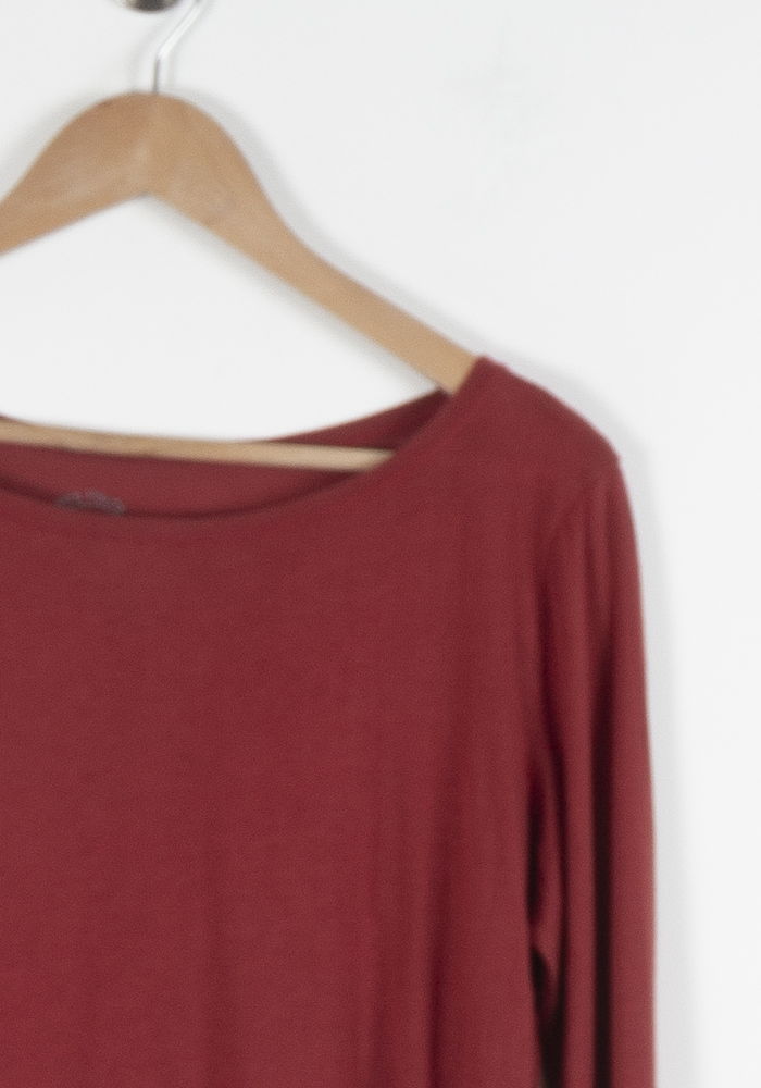 Tee-shirt Manches Longues Bordeaux - Taille L/40
