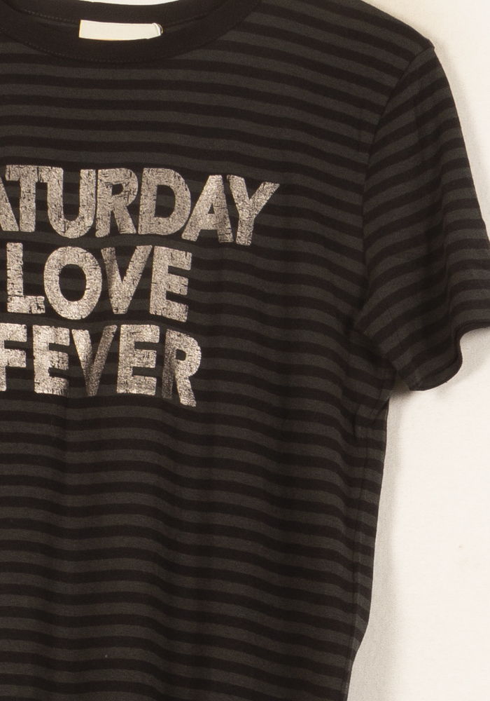 Tee-shirt Rayé Vert et Noir - Taille S/36