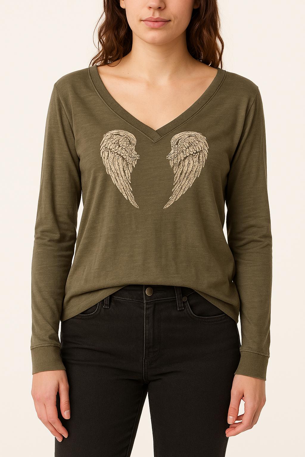 Tee-shirt manches longues Vert - Taille S/36