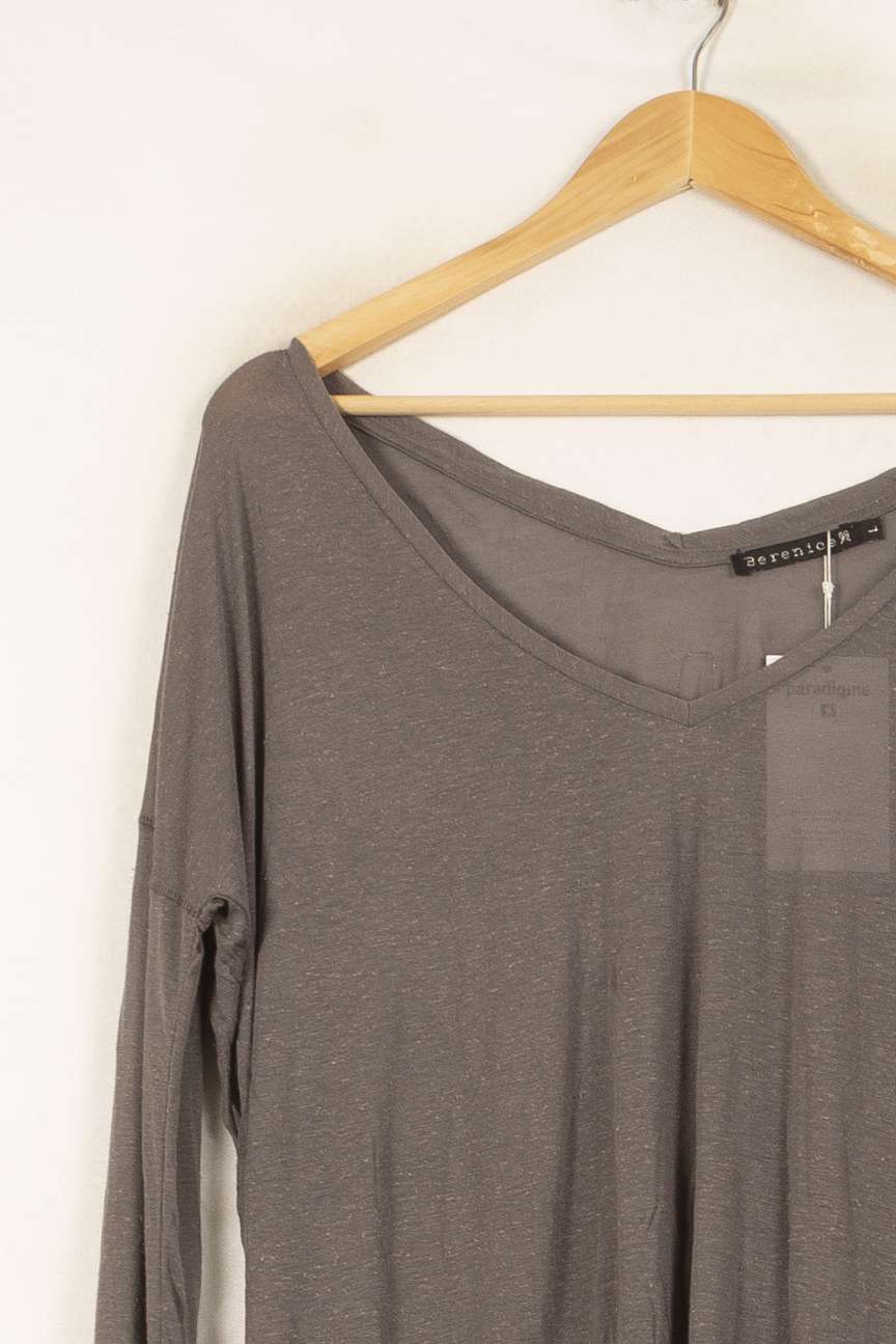 Tee-shirt Manches Longues Gris - Taille L/40