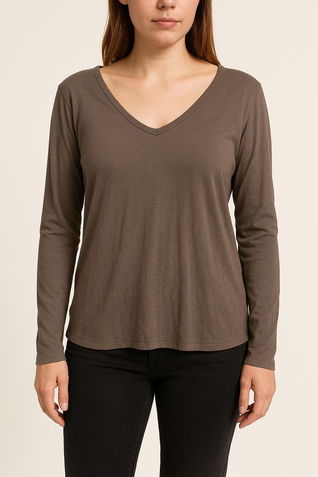 Tee-shirt Manches Longues Gris - Taille L/40