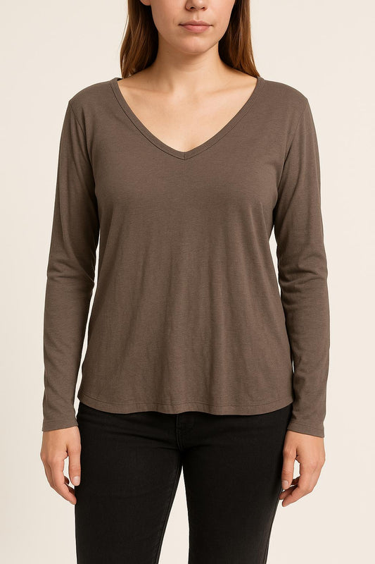 Tee-shirt Manches Longues Gris - Taille L/40