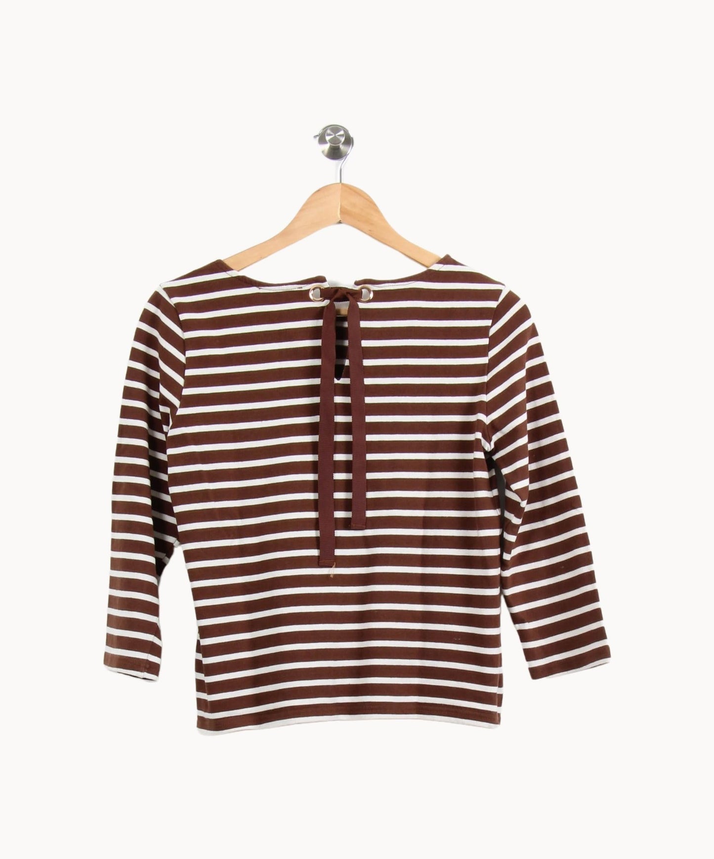 Marinière Marron et Blanche - Taille M/38