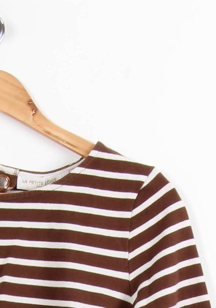 Marinière Marron et Blanche - Taille M/38