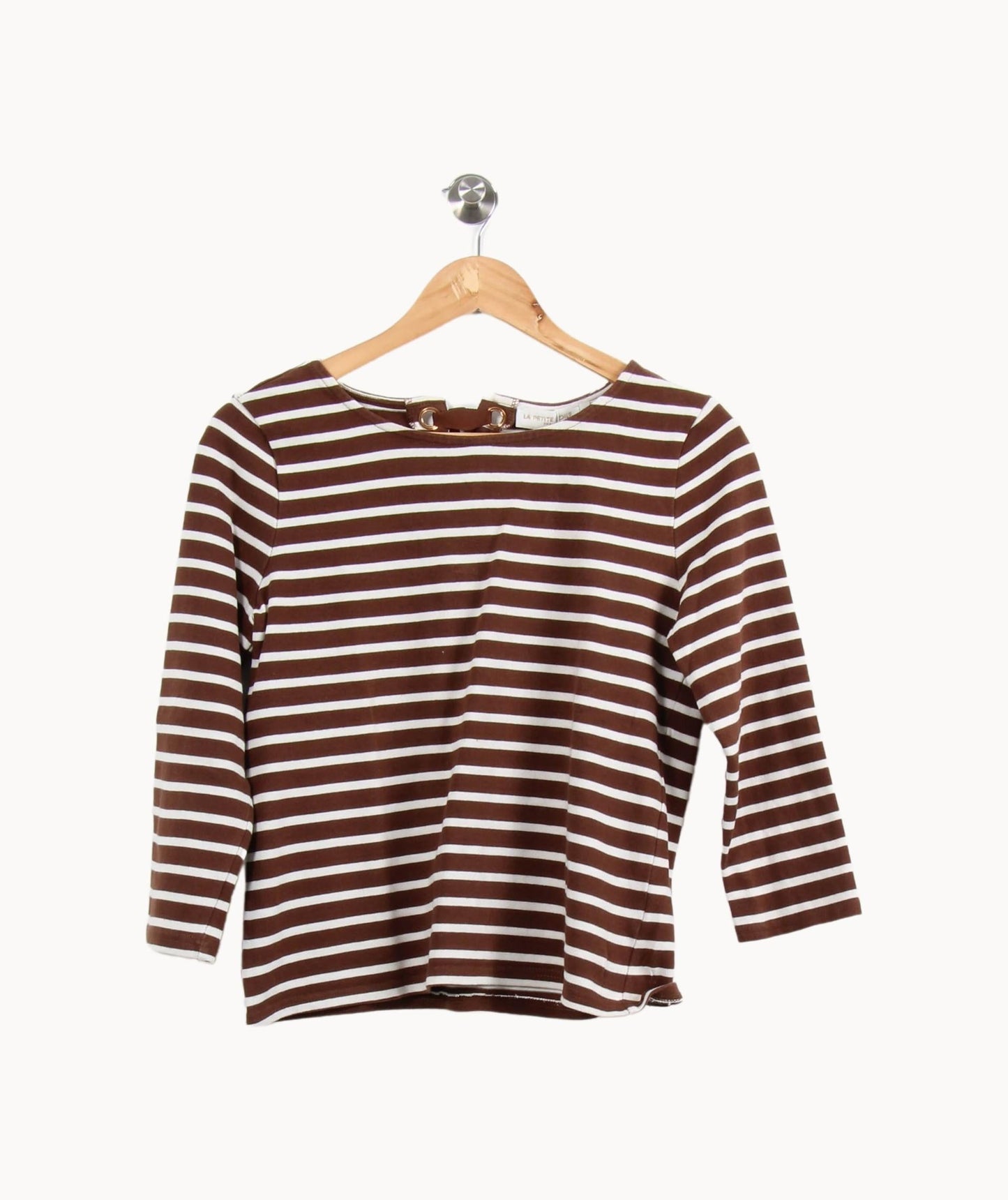 Marinière Marron et Blanche - Taille M/38