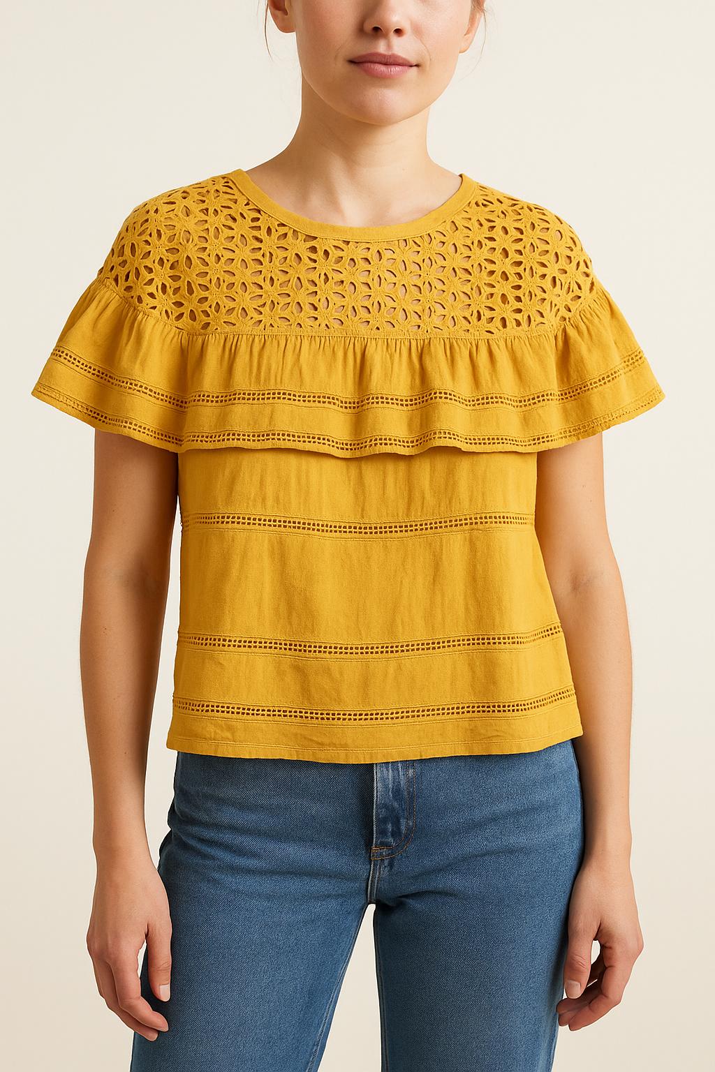 Blouse orange - Taille S/36