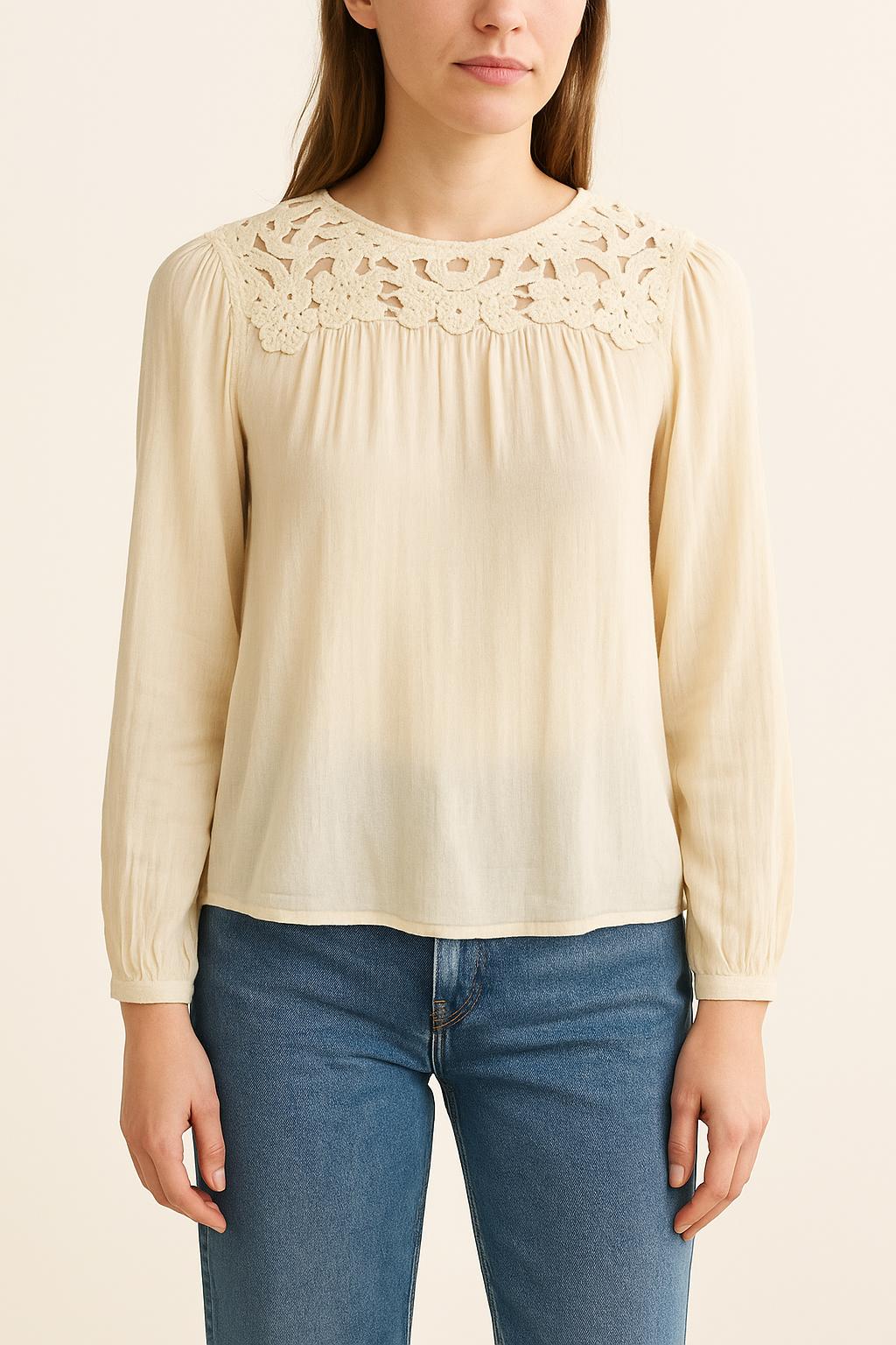 Blouse Beige - Taille S/36