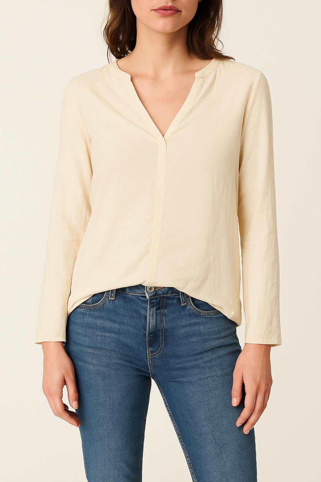 T-shirt Manches Longues Beige - Taille S/36