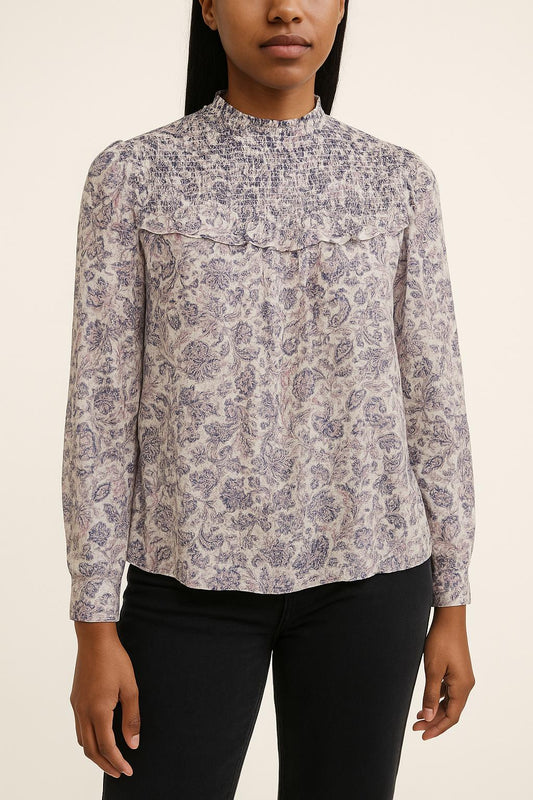 Blouse Violet et Rose - Taille S/36