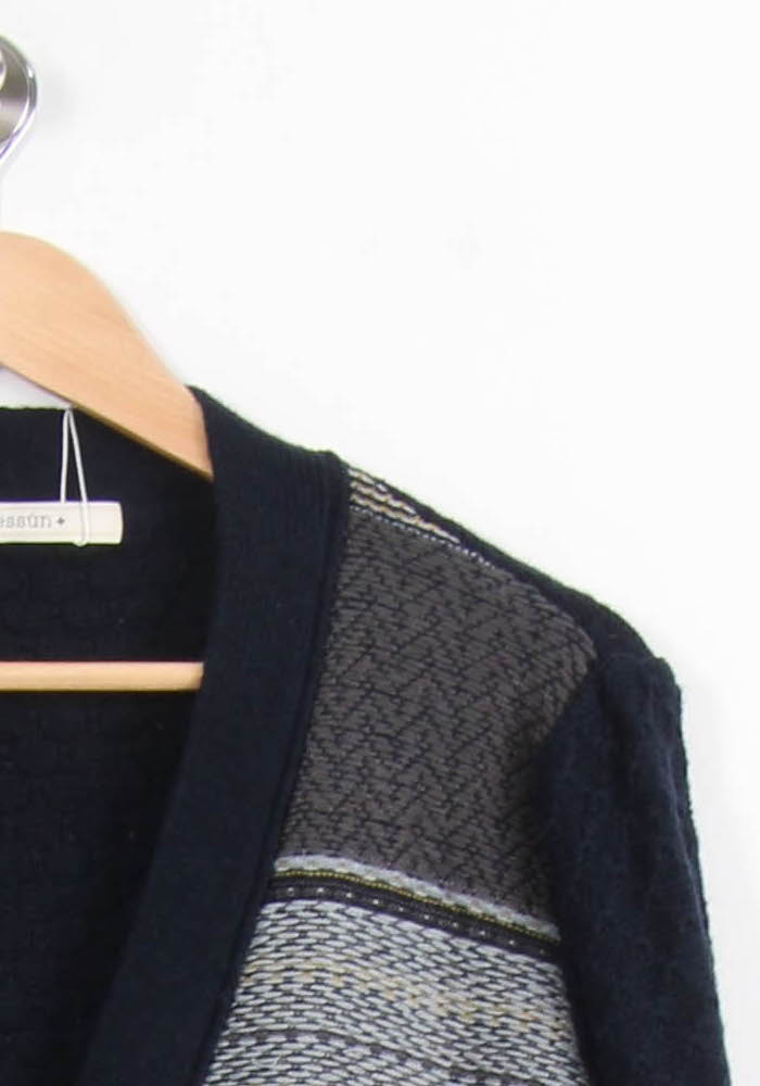 Cardigan Bleu et Gris - Taille L/40