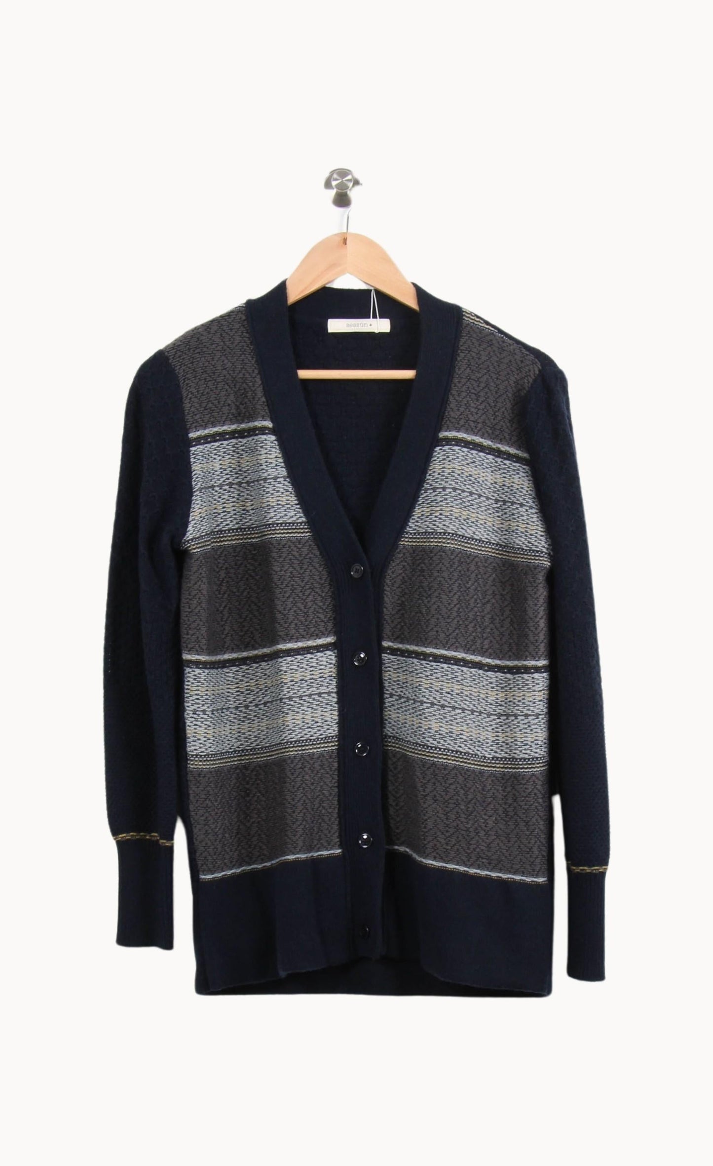 Cardigan Bleu et Gris - Taille L/40