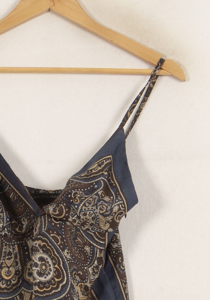 Top Bleu et Marron - Taille S/36