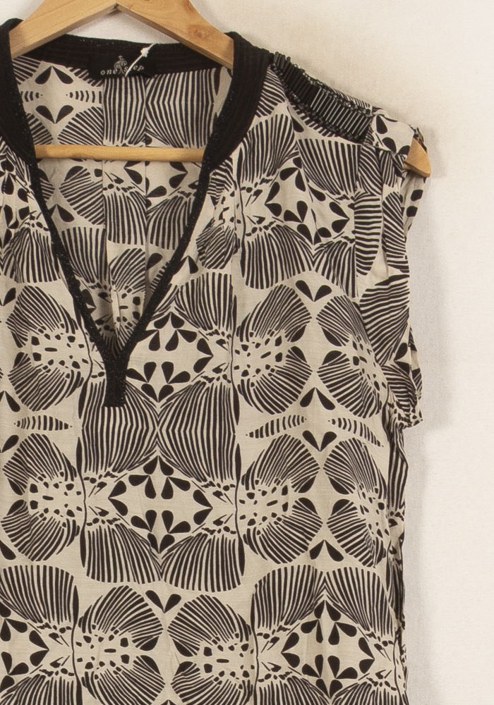 Débardeur Noir et Beige - Taille M/38