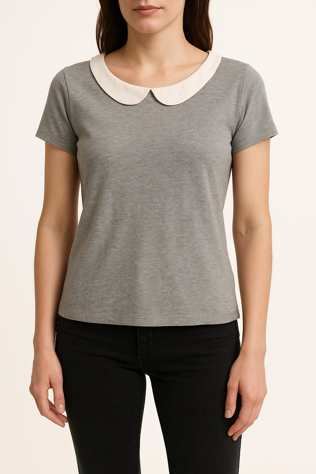 Tee-shirt Gris et Blanc - Taille M/38