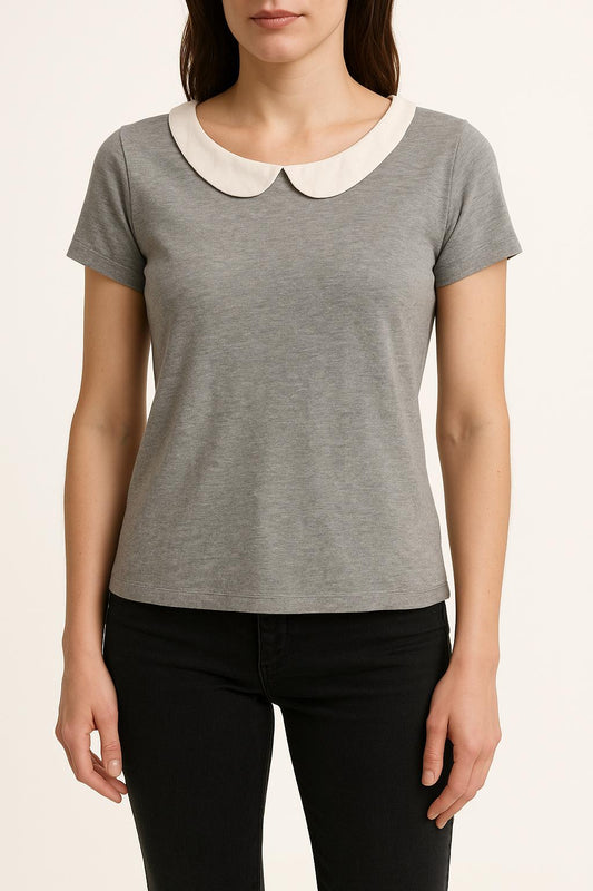 Tee-shirt Gris et Blanc - Taille M/38