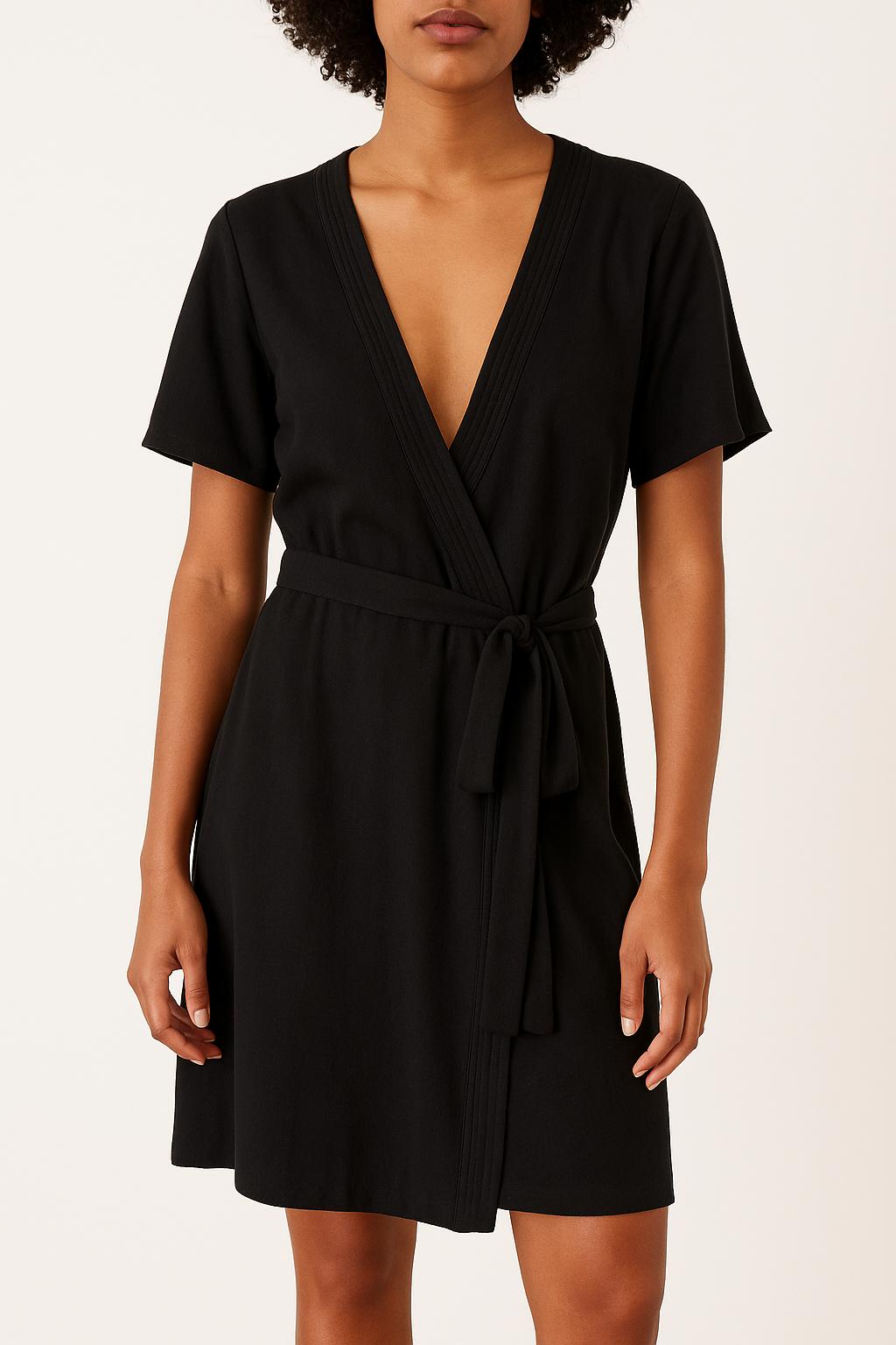 Robe portefeuille noire - Taille XS/34