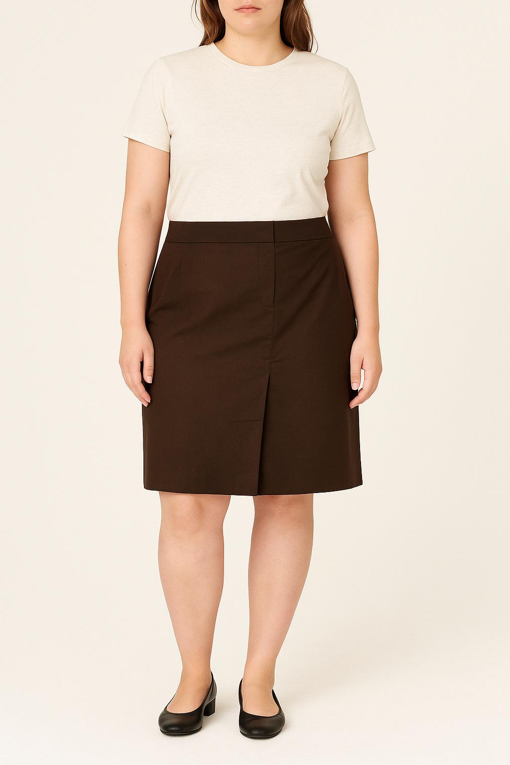 Jupe Droite Marron - Taille XL/42