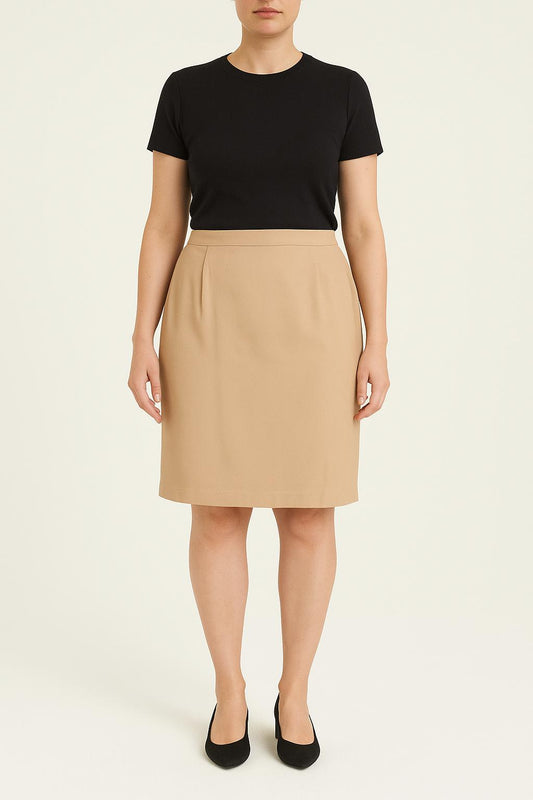 Jupe Droite Beige - Taille XL/42
