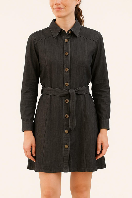 Robe Chemise Bleue - Taille XS/34