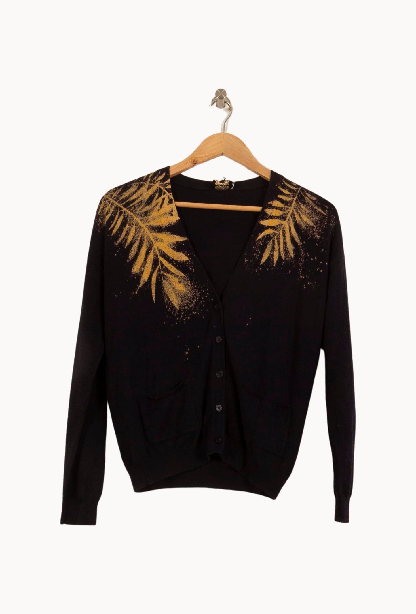 Cardigan Bleu et Doré - Taille S/36