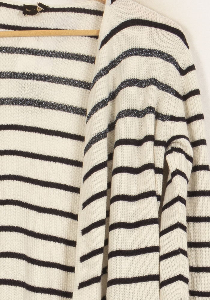 Cardigan Blanc et Noir - Taille S/36