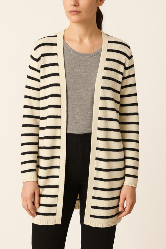 Cardigan Blanc et Noir - Taille S/36