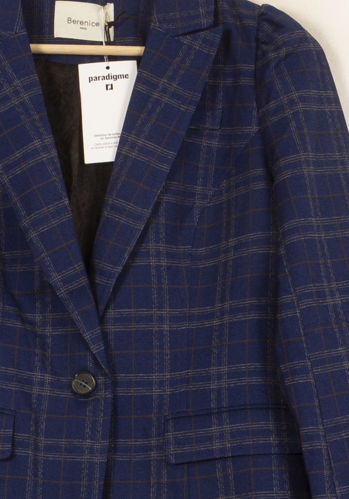 Blazer Bleu à Carreaux - Taille S/36