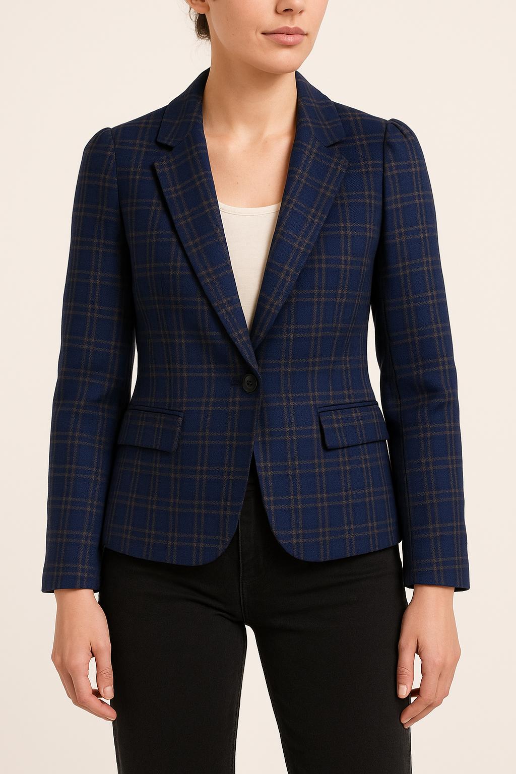 Blazer Bleu à Carreaux - Taille S/36
