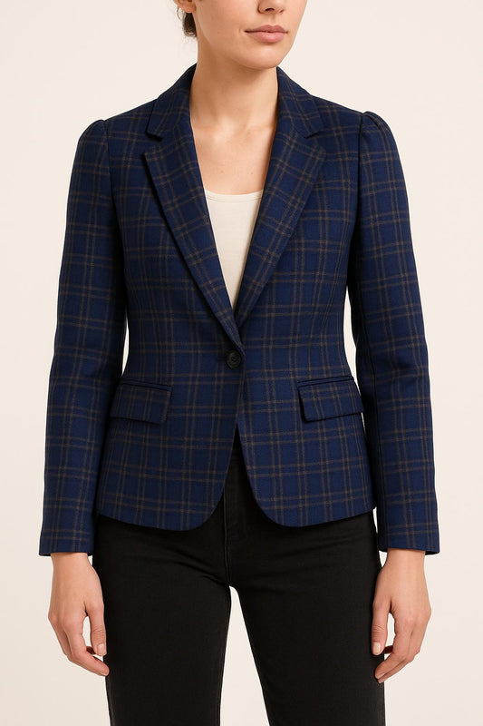 Blazer Bleu à Carreaux - Taille S/36