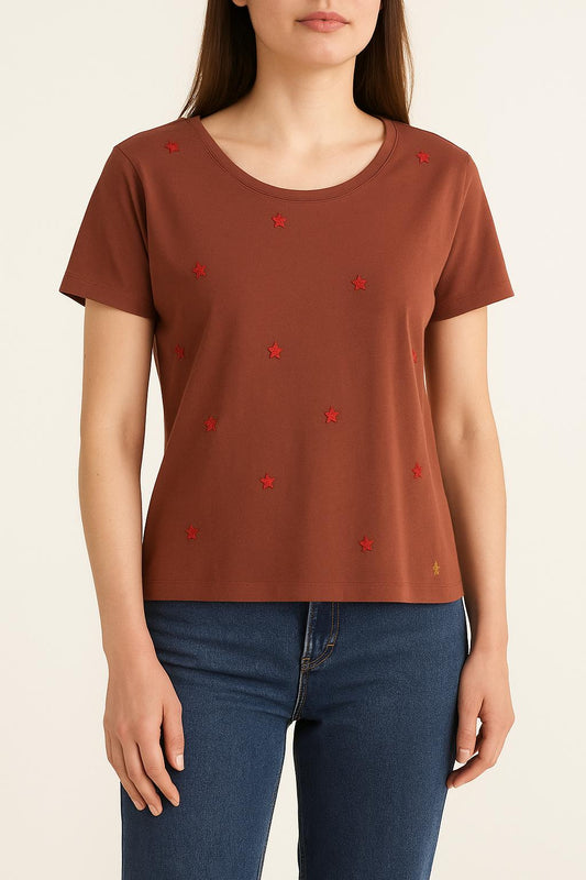 Tee-shirt Marron - Taille S/36