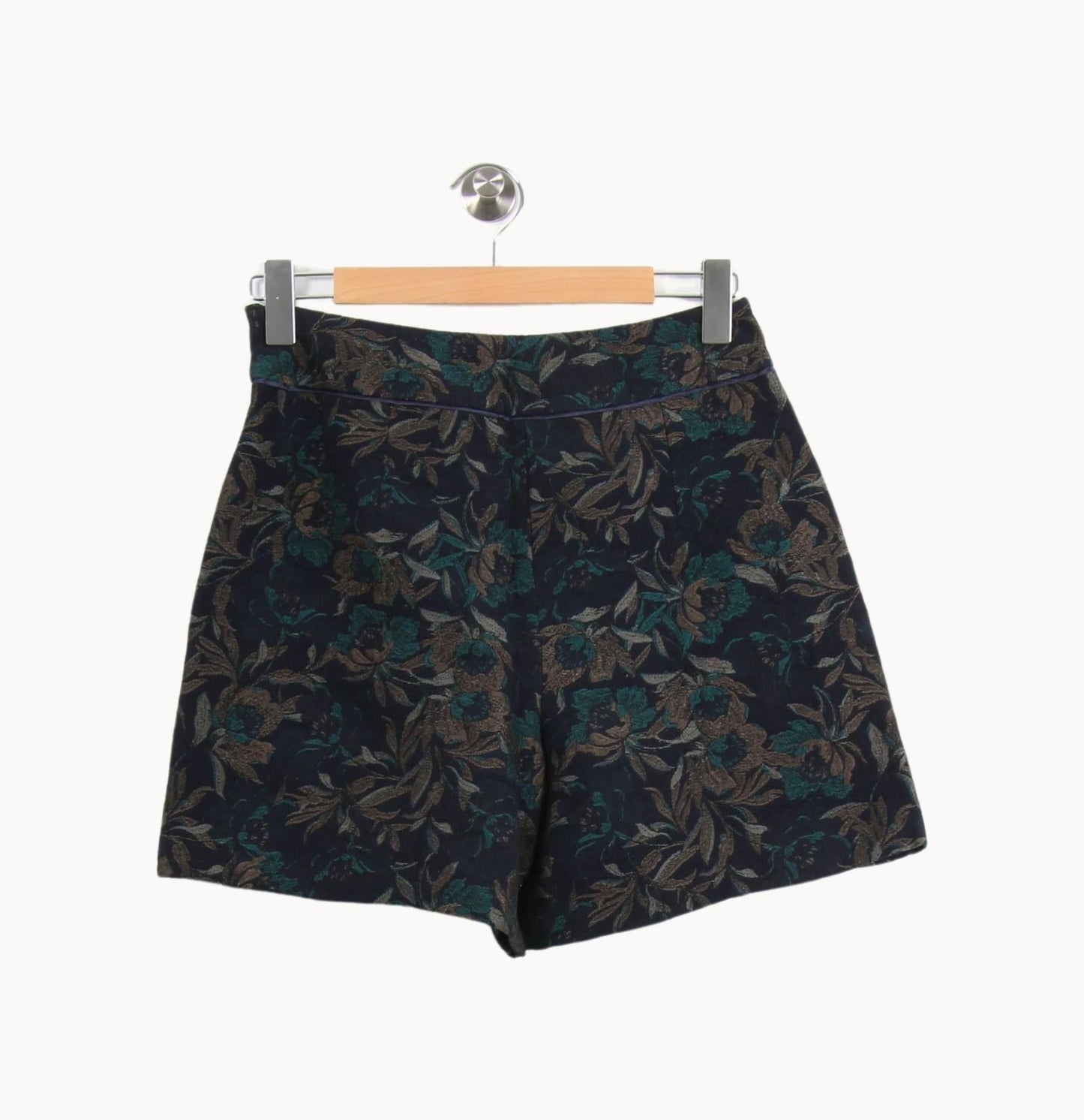 Short Fleuri Bleu et Marron - Taille M/38