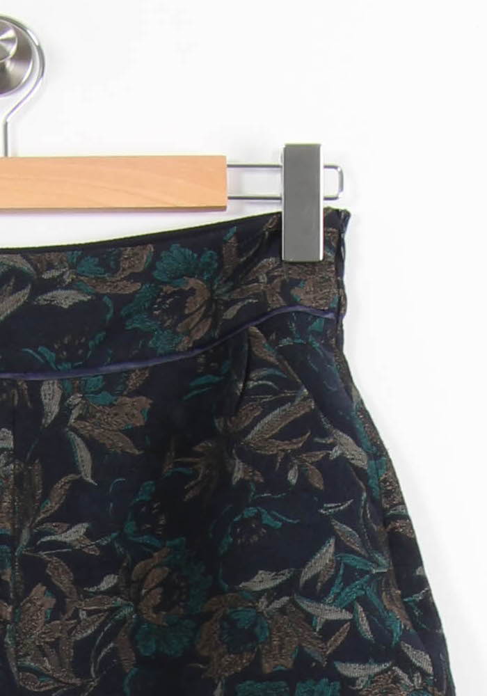 Short Fleuri Bleu et Marron - Taille M/38