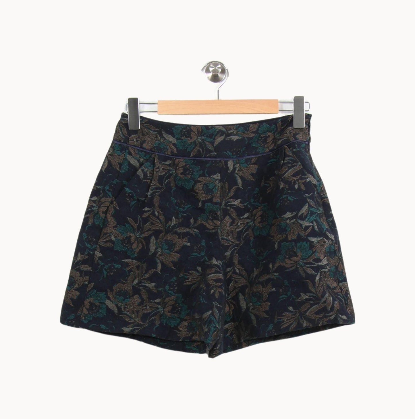 Short Fleuri Bleu et Marron - Taille M/38