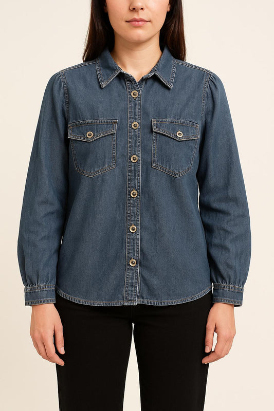 Chemise en Jean Bleue - Taille L/40