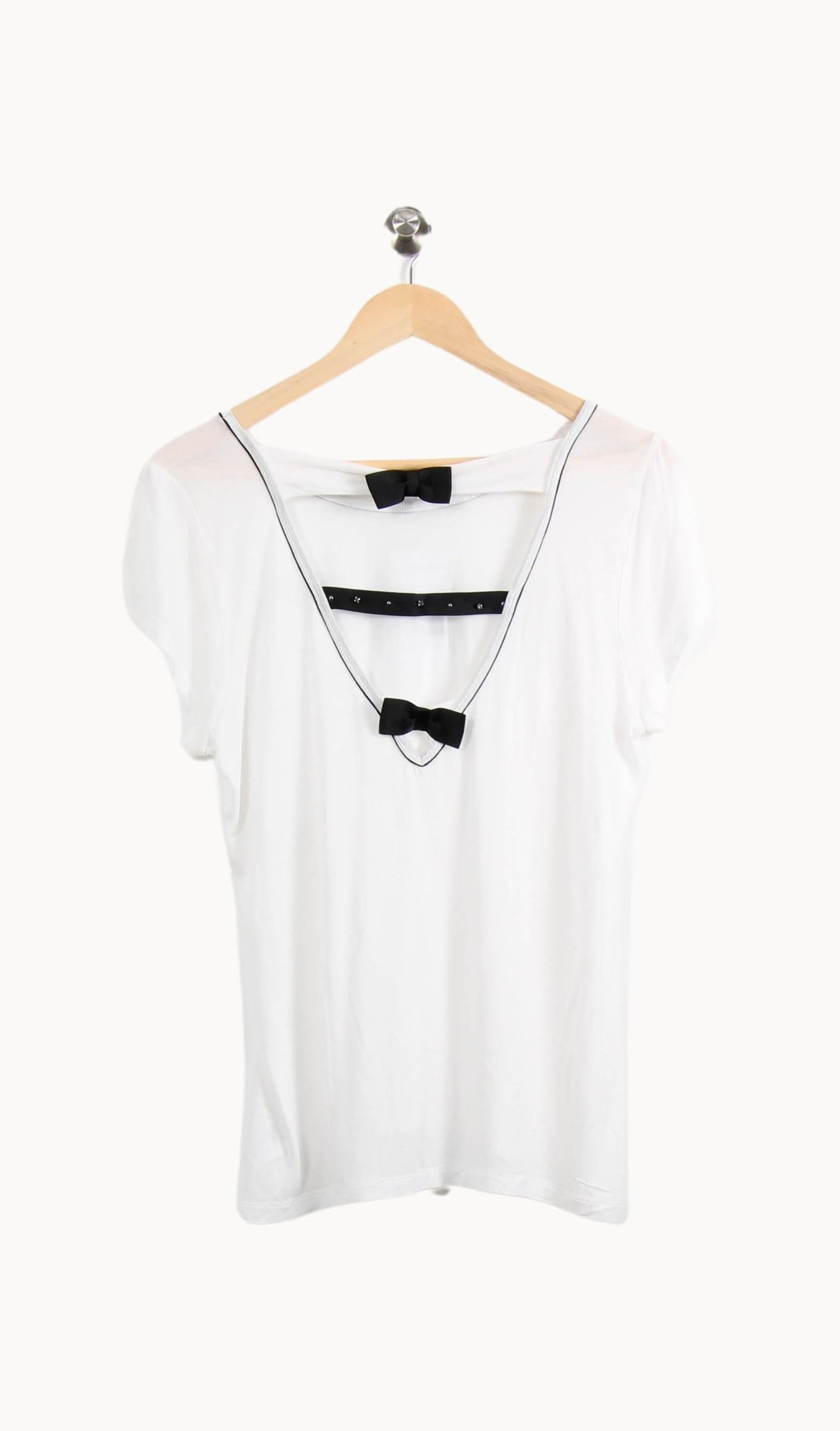 T-shirt Blanc et Noir - Taille L/40