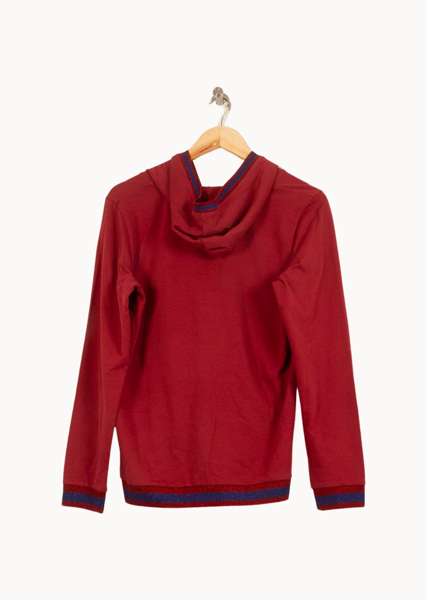 Sweat à Capuche Bordeaux et Bleu - Taille L/40