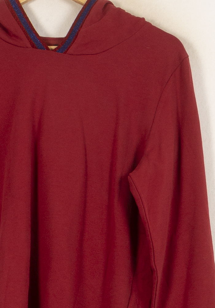 Sweat à Capuche Bordeaux et Bleu - Taille L/40