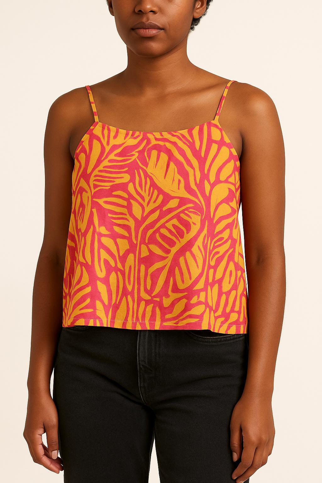 Débardeur Orange et Rose - Taille L/40