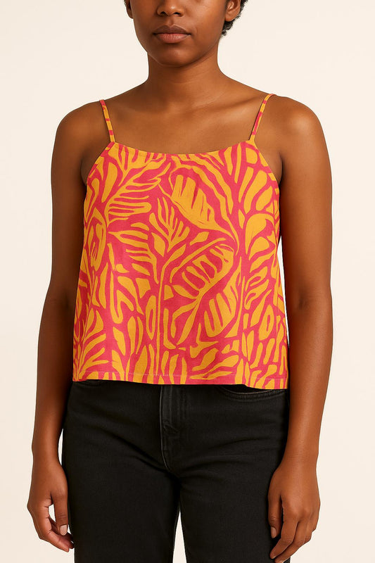 Débardeur Orange et Rose - Taille L/40