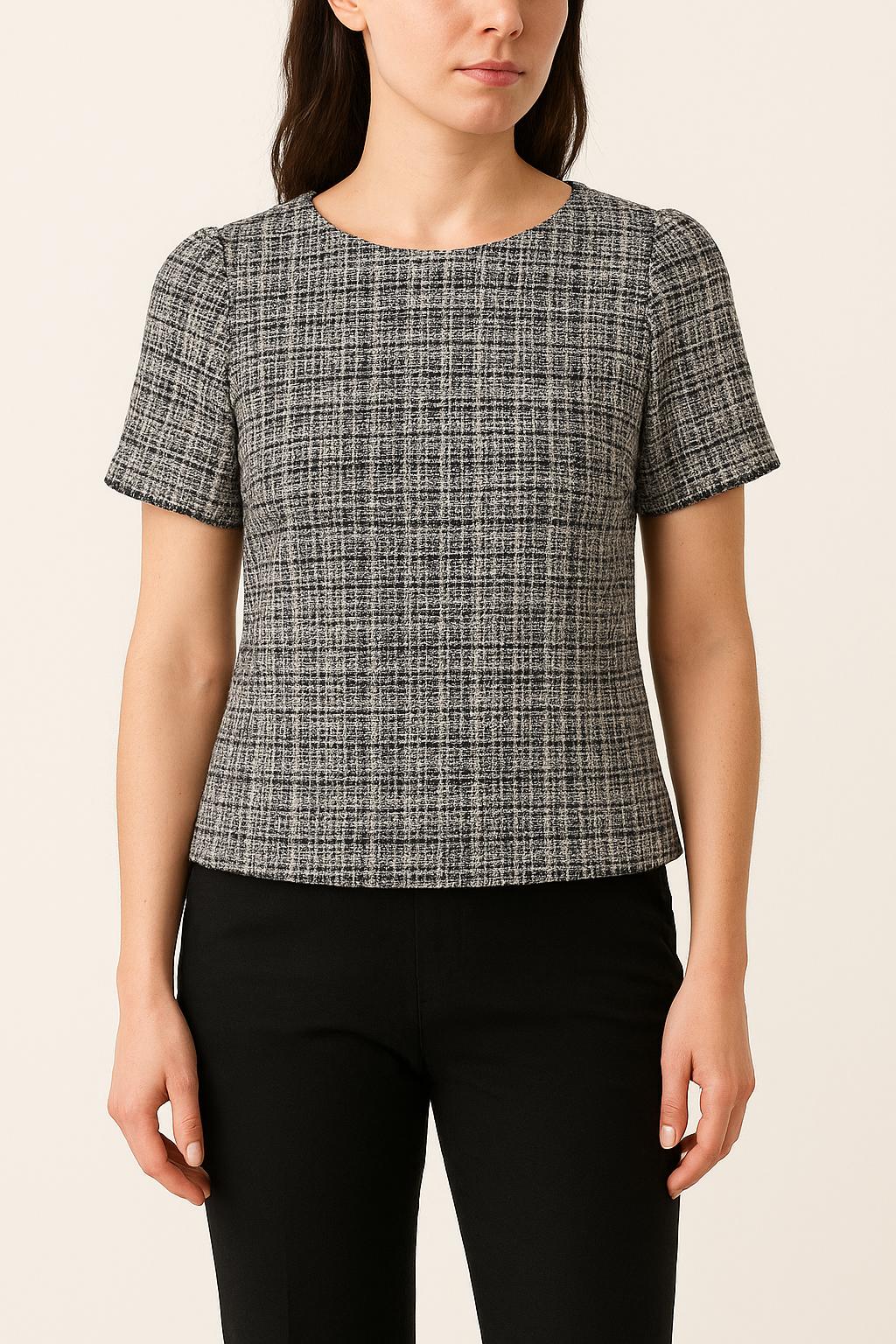 Top Manches Courtes Noir et Blanc - Taille S/36