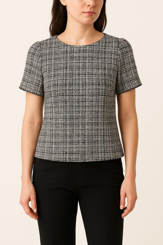 Top Manches Courtes Noir et Blanc - Taille S/36