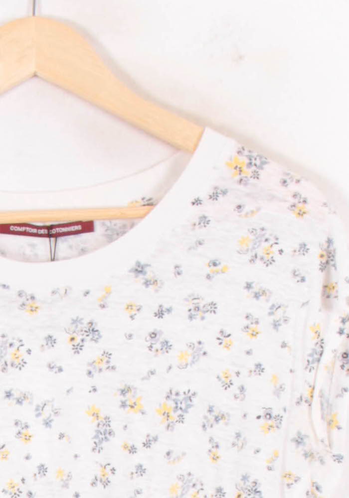 Tee-shirt Blanc et Jaune - Taille S/36