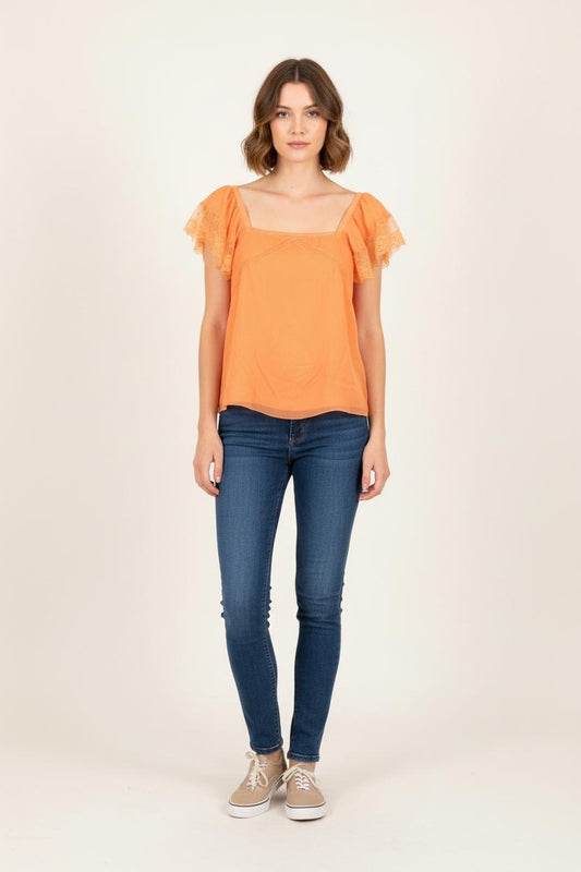 Blouse orange - Taille L/40