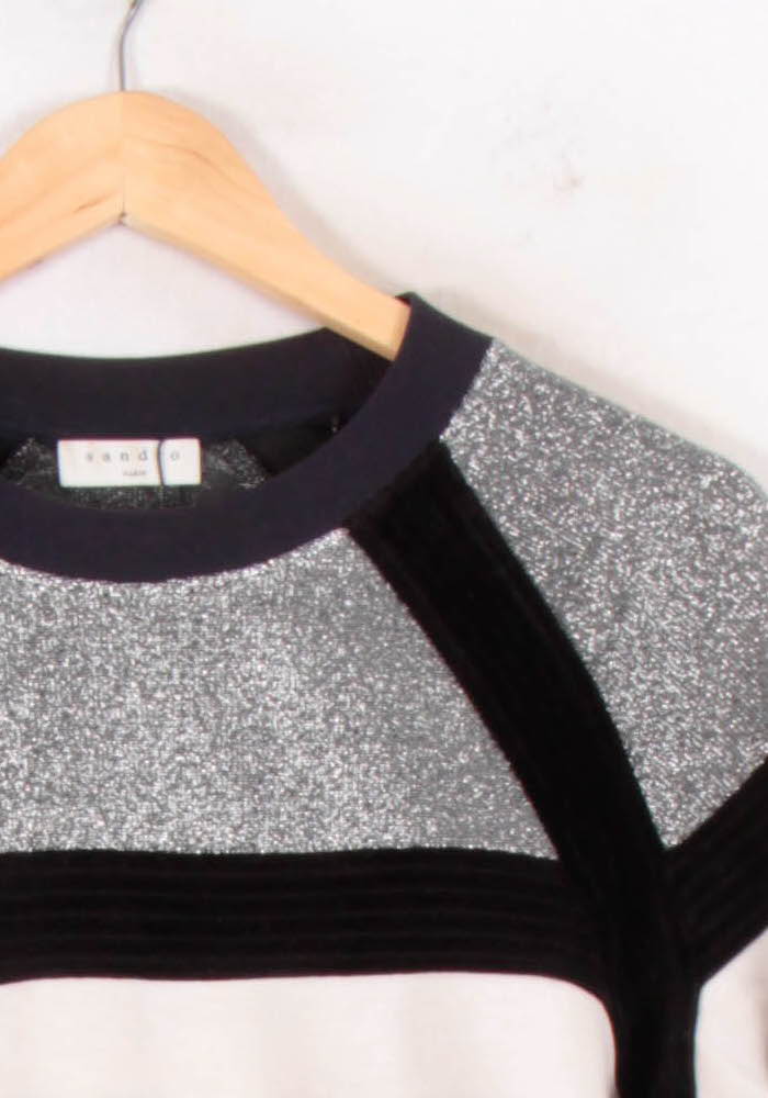 Sweat Noir et Argenté - Taille M/38