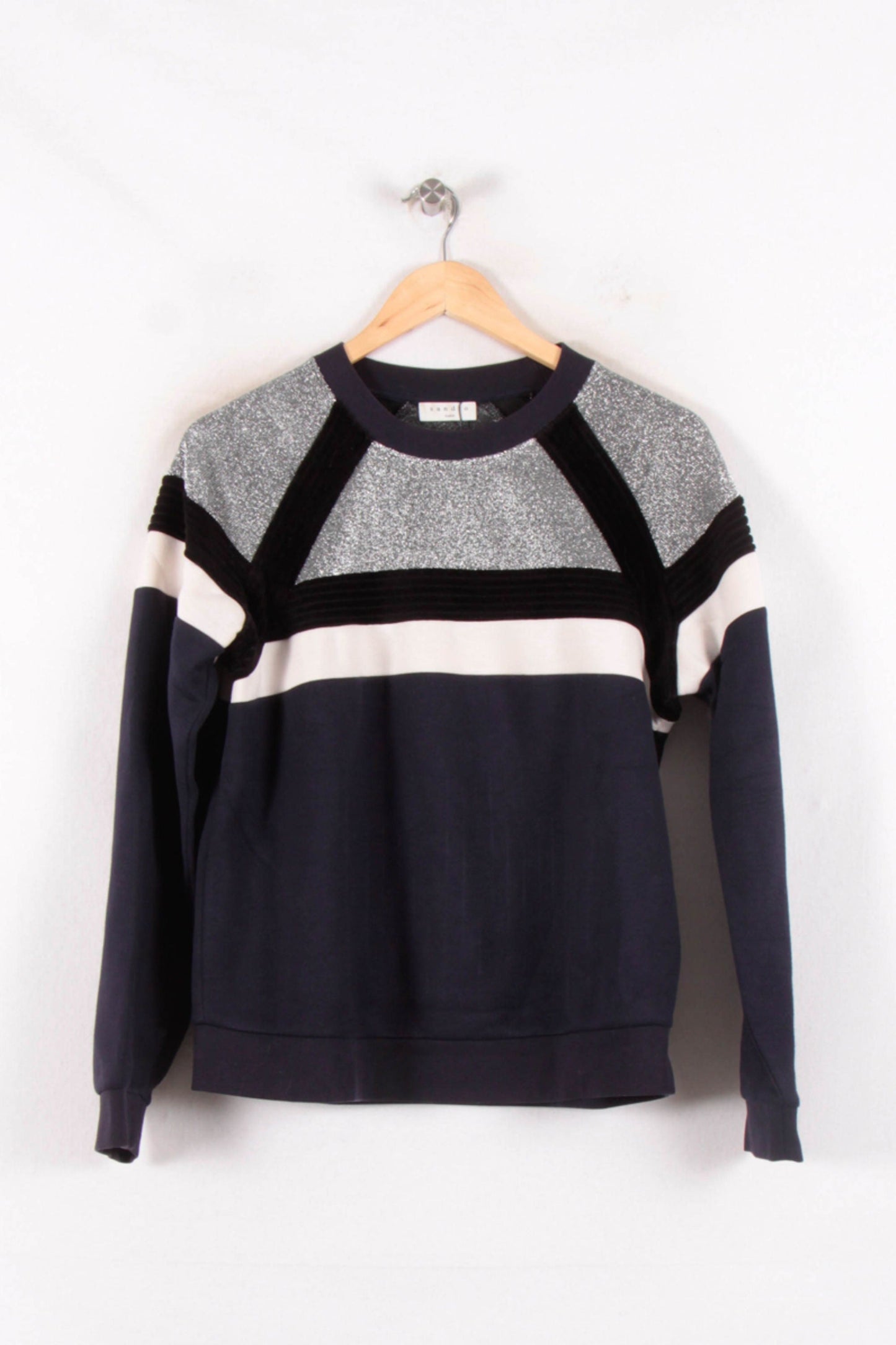 Sweat Noir et Argenté - Taille M/38