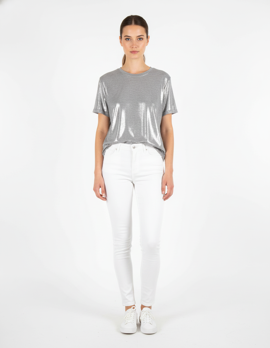 Tee-shirt Gris - Taille XS/34