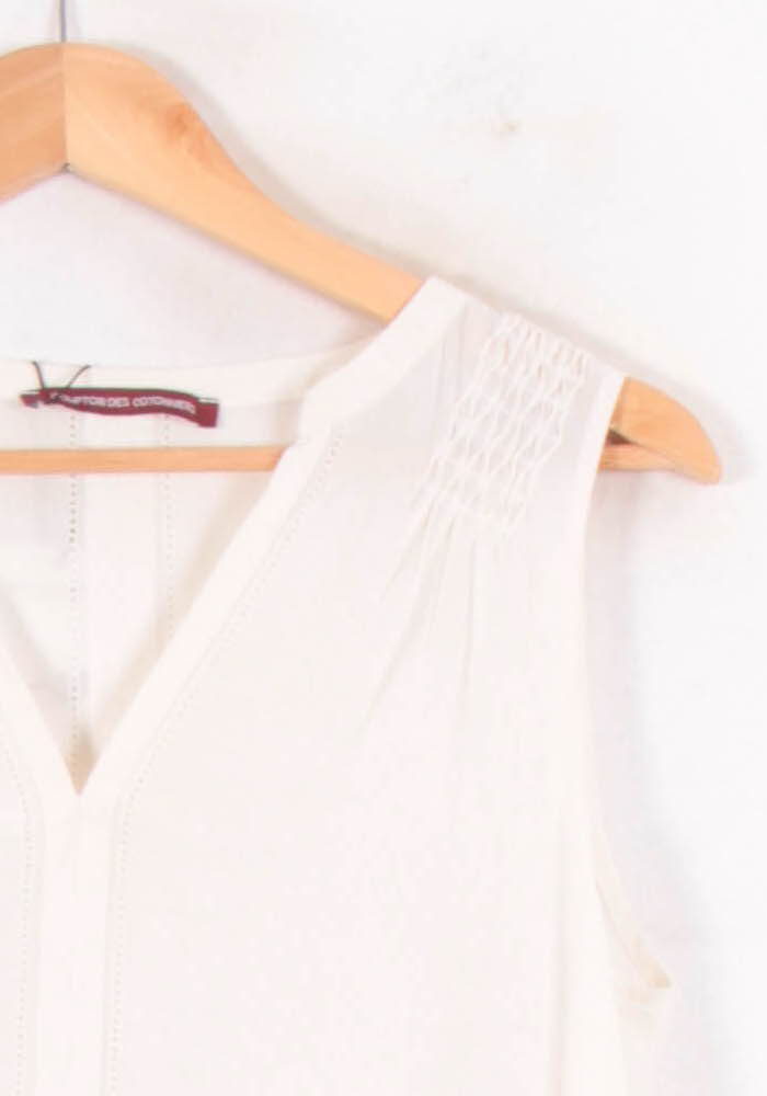 Blouse Sans Manches Blanche - Taille M/38