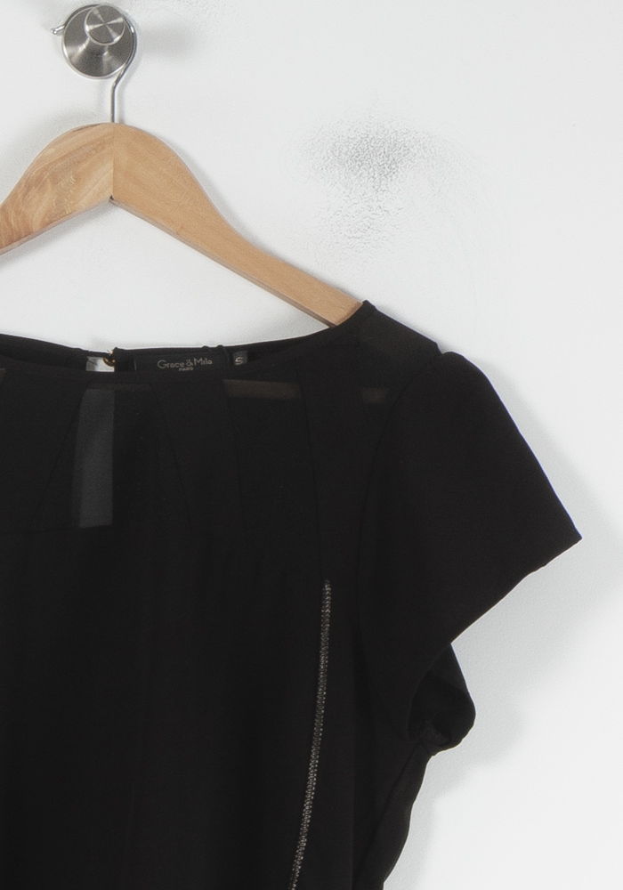 Blouse Noire - Taille S/36
