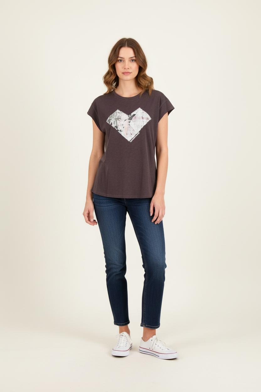 T-shirt gris - Taille M/38